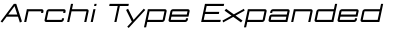 Archi Type Expanded Regular Italic